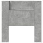 vidaXL Armoire tête de lit avec LED gris béton 100x16 5x103 5 cm