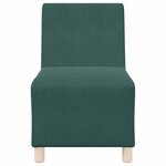 vidaXL Unité de Sofa Modulaire Sans Accoudoirs 2 Pièces Vert foncé