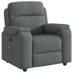 vidaXL Fauteuil de massage inclinable Gris foncé Tissu