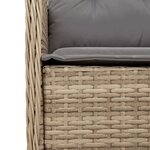vidaXL Ensemble à manger de jardin avec coussins 5Pièces Beige poly rotin