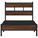 vidaXL Cadre de lit sans matelas chêne marron 80x200cm bois ingénierie