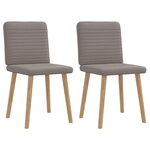 vidaXL Chaises à manger lot de 2 taupe tissu