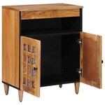 vidaXL Buffet Naturel 60 x 33 5 x 75 cm Bois de mangue massif