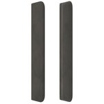 vidaXL Tête de lit avec oreilles Gris foncé 147x16x118/128 cm Velours