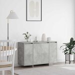 vidaXL Buffet Gris béton 120 x 41 x 75 cm Bois d'ingénierie