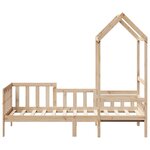 vidaXL Lit de jour avec toit 90x200 cm bois de pin massif