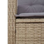 vidaXL Ensemble à manger de jardin coussins 4 Pièces beige résine tressée