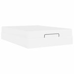vidaXL Cadre de lit avec matelas avec matelas 2 Pièces Blanc PVC