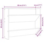 vidaXL Armoires à chaussures murales 2 Pièces Chêne Sonoma 80x18x60 cm