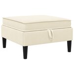 vidaXL Ensemble de meubles pour le salon 6 Pièces Crème Tissu