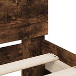 vidaXL Cadre de lit sans matelas avec tête de lit chêne fumé 90x190 cm