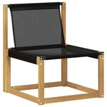 vidaXL Ensemble de canapés d'extérieur 5 pc Blanc et noir