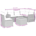 vidaXL Salon de jardin avec coussins 6 Pièces beige résine tressée