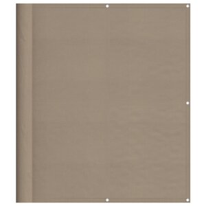 vidaXL Écran de balcon taupe 120x800 cm 100  polyester oxford