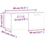vidaXL Armoire murale chêne fumé 80x36 5x35 cm bois d'ingénierie