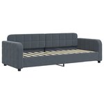 vidaXL Lit de jour avec gigogne sans matelas gris foncé 80x200 cm