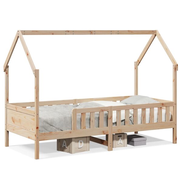 vidaXL Cadre de lit d'enfants forme de maison sans matelas pin