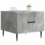 vidaXL Table basse Gris béton 49 x 50 x 40 cm Bois d'ingénierie