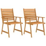 vidaXL Mobilier de salle à manger de jardin 3 Pièces Bois d'acacia solide