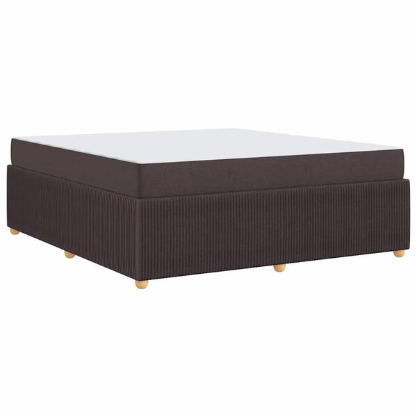 vidaXL Cadre de lit Autre Marron foncé 180 x 200 cm tissu