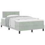 vidaXL Lit à ressorts avec matelas Gris clair 120 x 200 cm Velours