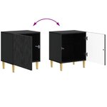 vidaXL Table de chevet 2 Pièces Noir 43 x 34 5 x 50 cm Bois d'ingénierie