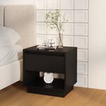 vidaXL Table de chevet Noir 45x34x44 cm bois d'ingénierie