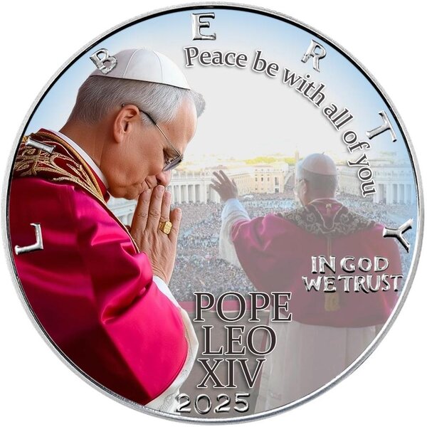 Pièce de monnaie en Argent 1 Dollar g 31.1 (1 oz) Millésime 2025 POPE LEO XIV