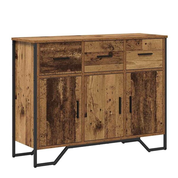 vidaXL Buffet avec tiroir Bois ancien 97 x 32 5 x 74 5 cm
