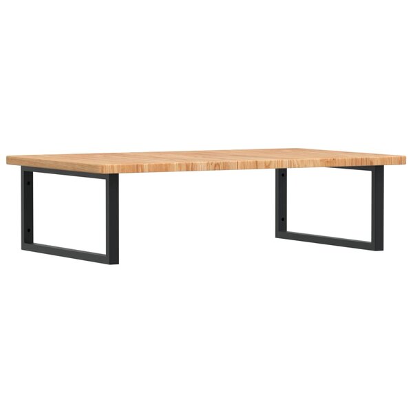 vidaXL Étagère de vasque murale acier et bois de chêne massif