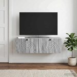 vidaXL Meuble TV mural Sonoma gris 98 x 31 x 30 cm Bois d'ingénierie
