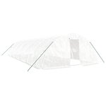 vidaXL Serre avec cadre en acier blanc 60 m² 12x5x2 3 m