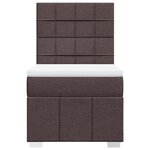 vidaXL Sommier à lattes de lit avec matelas Marron foncé 100x200 cm