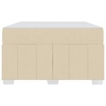 vidaXL Cadre de lit avec matelas Crème 120 x 200 cm tissu