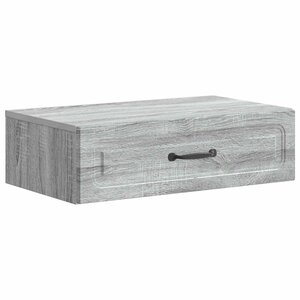 vidaXL Table d'appoint murale Sonoma gris 59 x 34 5 x 17 cm