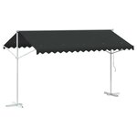 vidaXL Auvent autoportant 4 × 3 m Polyester Anthracite