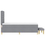 vidaXL Lit à ressorts avec matelas Gris clair 80 x 200 cm tissu