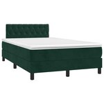 vidaXL Sommier à lattes de lit avec matelas vert foncé 120x190 cm