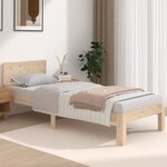 vidaXL Cadre de lit bois massif 75x190 cm petit simple