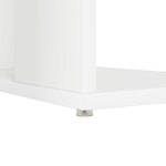 vidaXL Bureau blanc Blanc Panneau de particules Moyen Rangement
