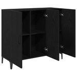 vidaXL Buffet Chêne noir 34 x 90 x 80 cm Bois d'ingénierie