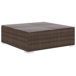 Vidaxl salon de jardin 10 pièces avec coussins résine tressée marron