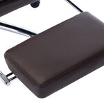 Chaise fauteuil siège de bureau informatique étude similicuir brun 02_0024031