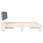 vidaXL Cadre de lit avec tête de lit rembourrée Gris clair