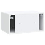 vidaXL Meuble TV mural Blanc 59 5 x 41 x 30 cm Bois d'ingénierie