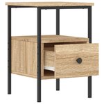 vidaXL Tables de chevet 2 Pièces chêne sonoma 34x36x50 cm bois ingénierie