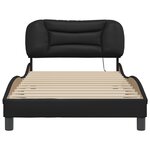 vidaXL Cadre de lit avec lumières LED noir 100x200 cm similicuir
