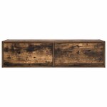 vidaXL Meuble TV Chêne fumé 100 x 31 x 25.5 cm Bois d'ingénierie