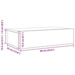 vidaXL Meubles TV avec éclairage LED 2 pièces Chêne noir 60 x 35 x 15 5 cm