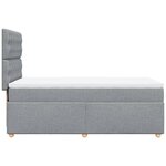 vidaXL Sommier à lattes de lit avec matelas gris clair 80x200 cm tissu